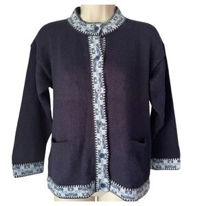 American‎ South Side 100% Alpaca Cardigan Sweater Small Made In Peru